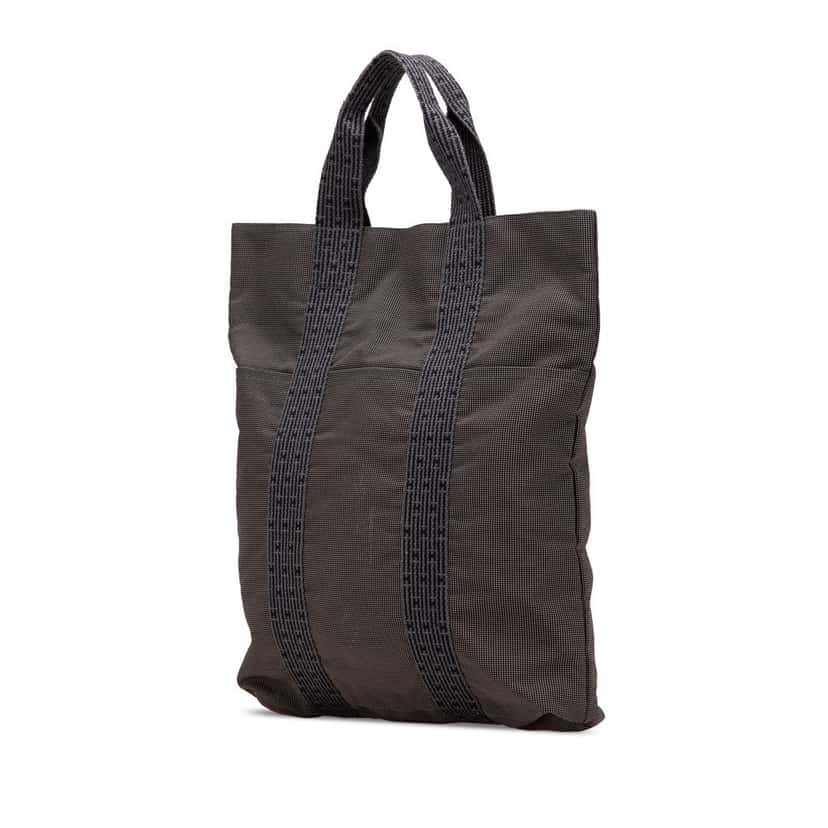 Hermès Canvas Herline Cabas Grey Canvas Good condition - Back View