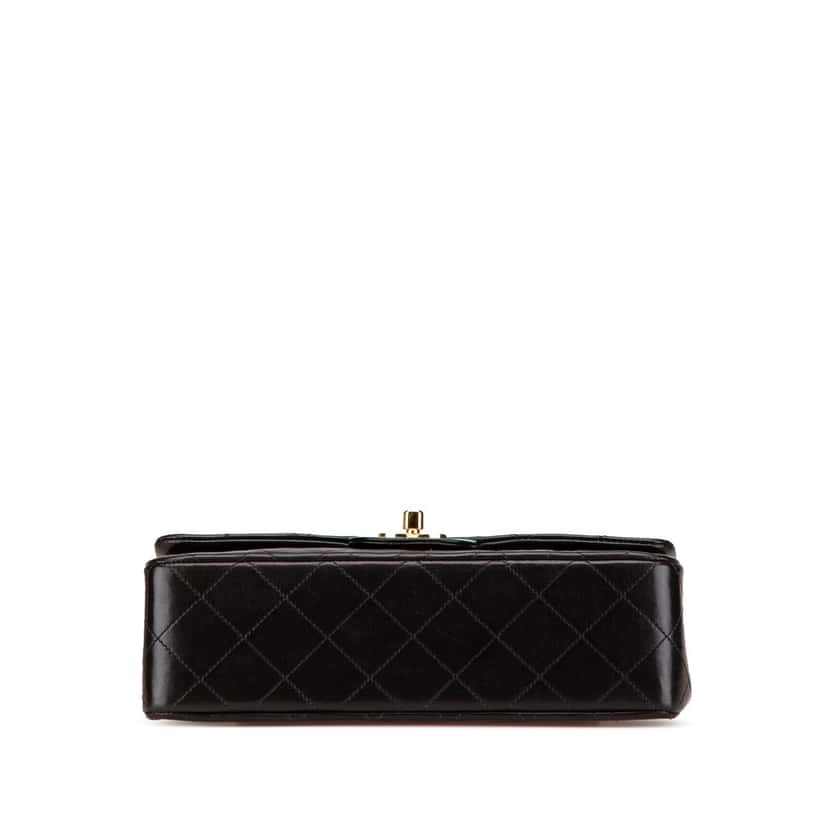 Chanel Small Classic Lambskin Double Flap Black Leather Good condition - Inside View