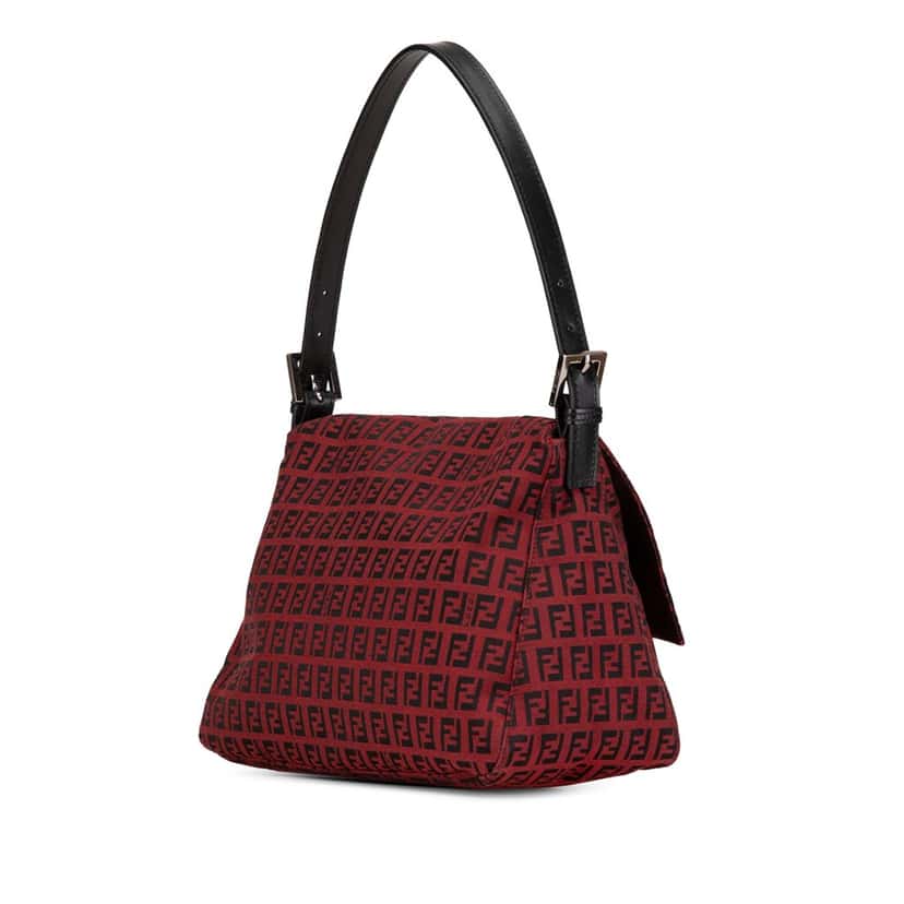Fendi Zucchino Canvas Mamma Forever Red Canvas Good condition - Back View