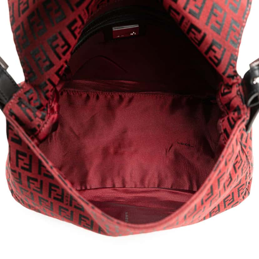 Fendi Zucchino Canvas Mamma Forever Red Canvas Good condition - Model View