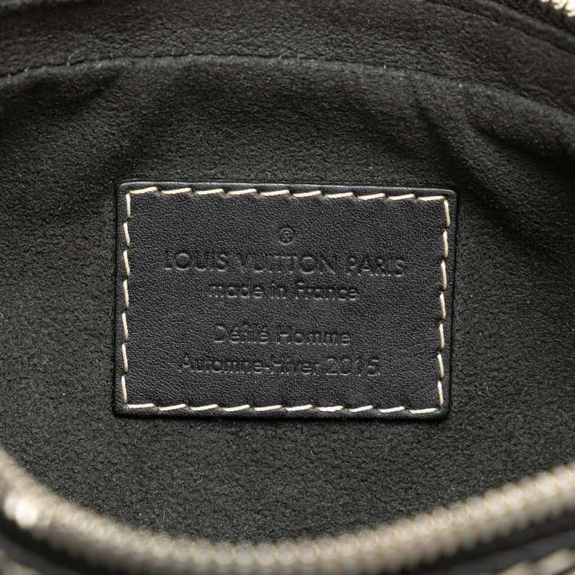 Louis Vuitton Calfskin Eclipse Pochette Volga Black Leather Good condition - Box View