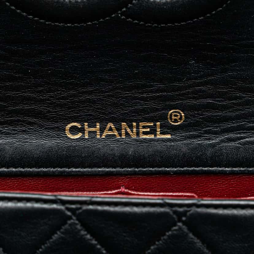 Chanel Mini CC Quilted Lambskin Full Flap Black Leather Good condition - Box View