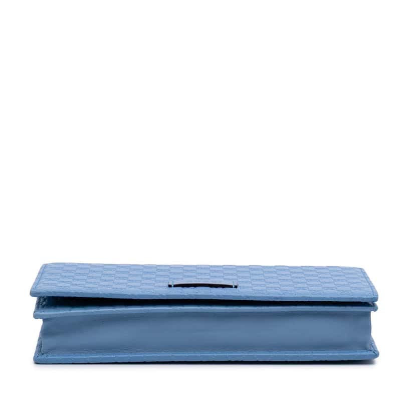 Gucci Microguccissima Wallet on Strap Blue Leather Good condition - Inside View