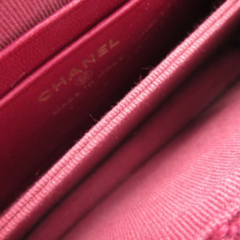 Chanel CC Tweed Crossbody Red Tweed Good condition - Box View