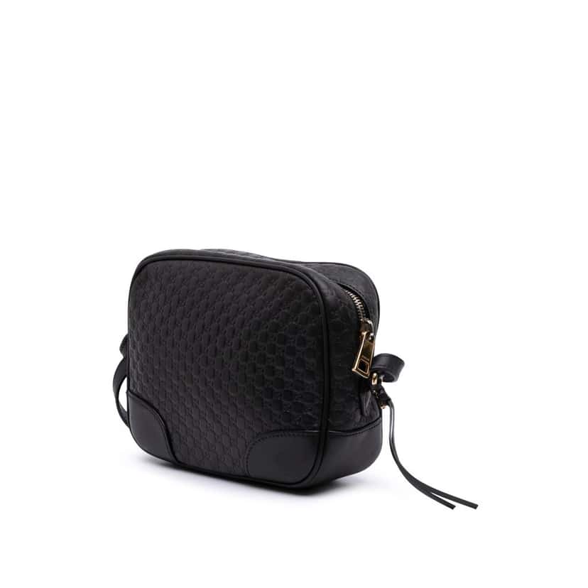 Gucci Microguccissima Bree Crossbody Black Leather Good condition - Back View