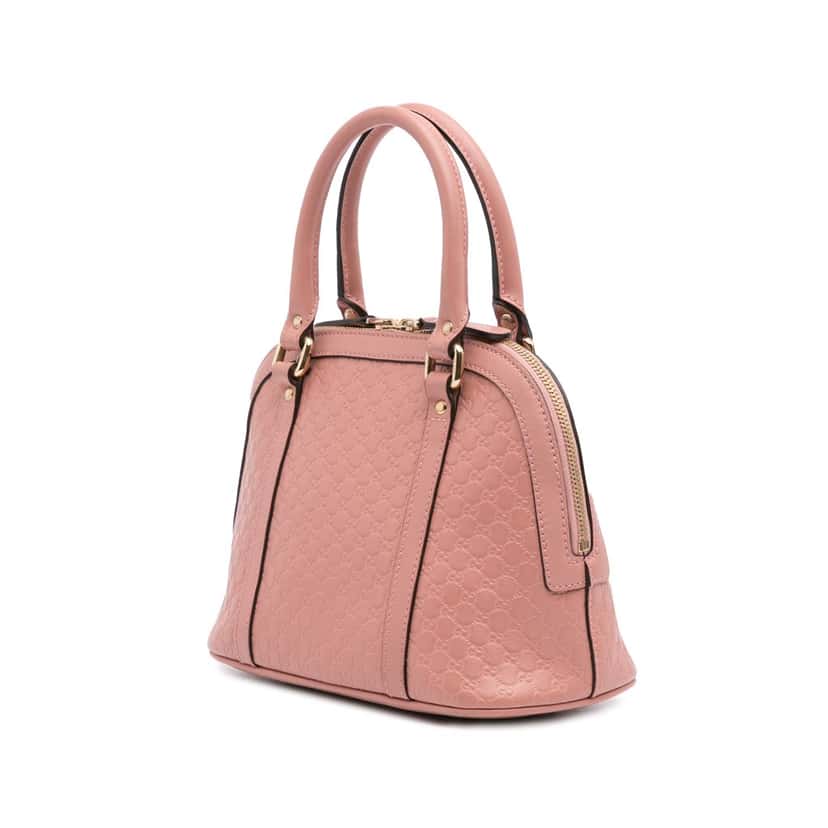Gucci Mini Microguccissima Dome Satchel Pink Leather Good condition - Back View