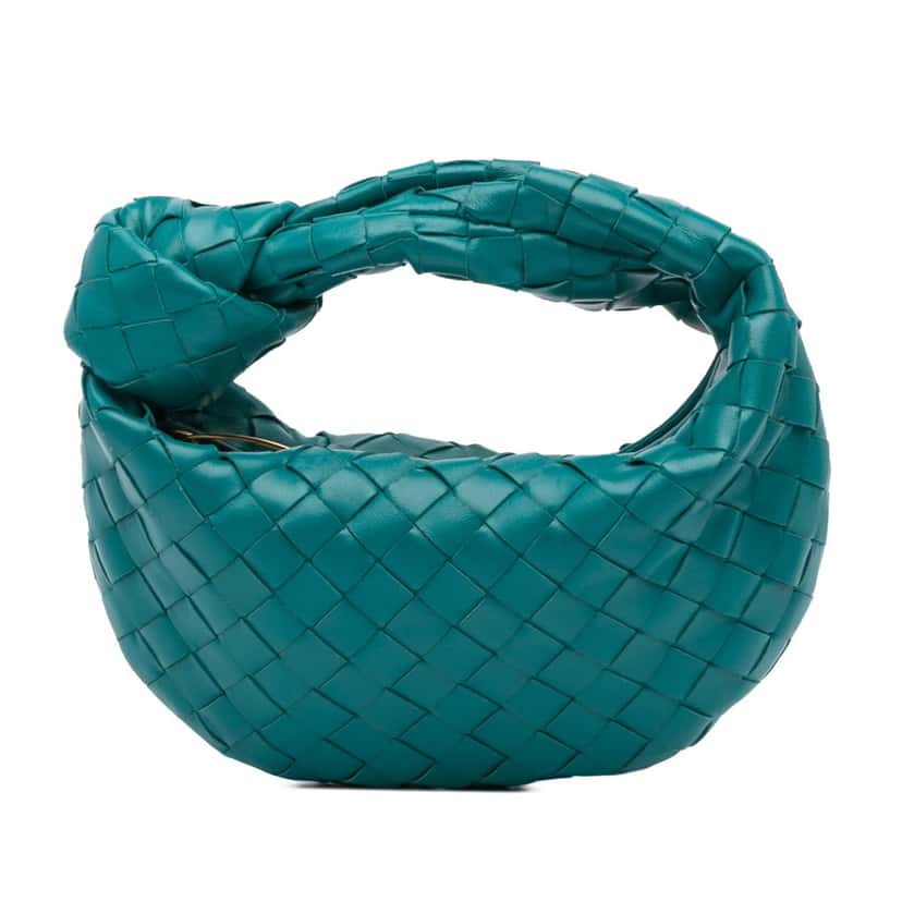 Bottega Veneta Mini Nappa Intrecciato Jodie Blue Leather Good condition - Front View
