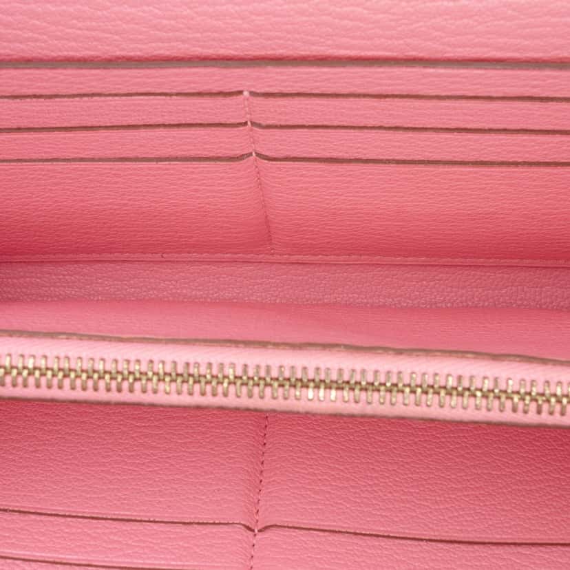 Hermès Chevre Mysore Kelly Longue Wallet Pink Leather Good condition - Model View