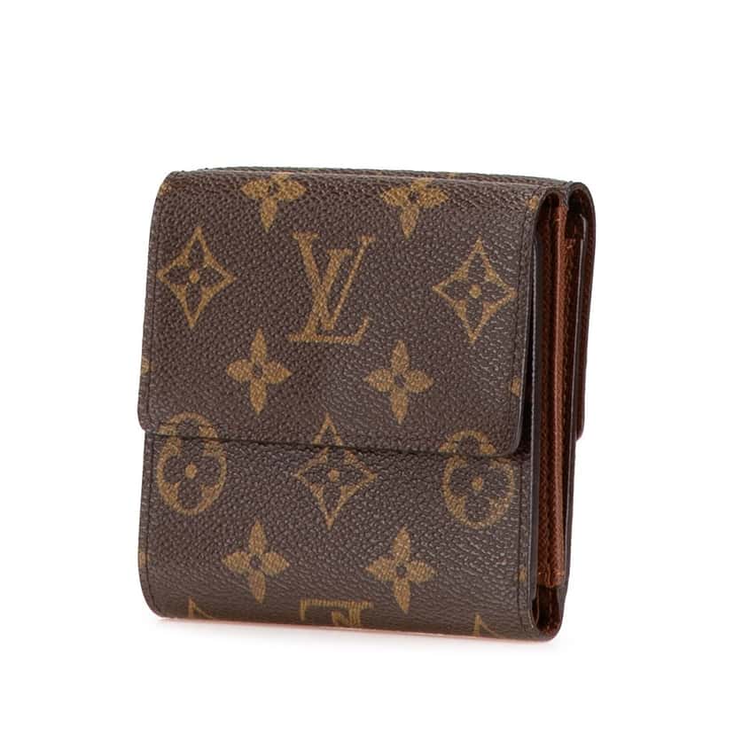 Louis Vuitton Monogram Portefeuille Elise Wallet Brown Canvas Good condition - Back View