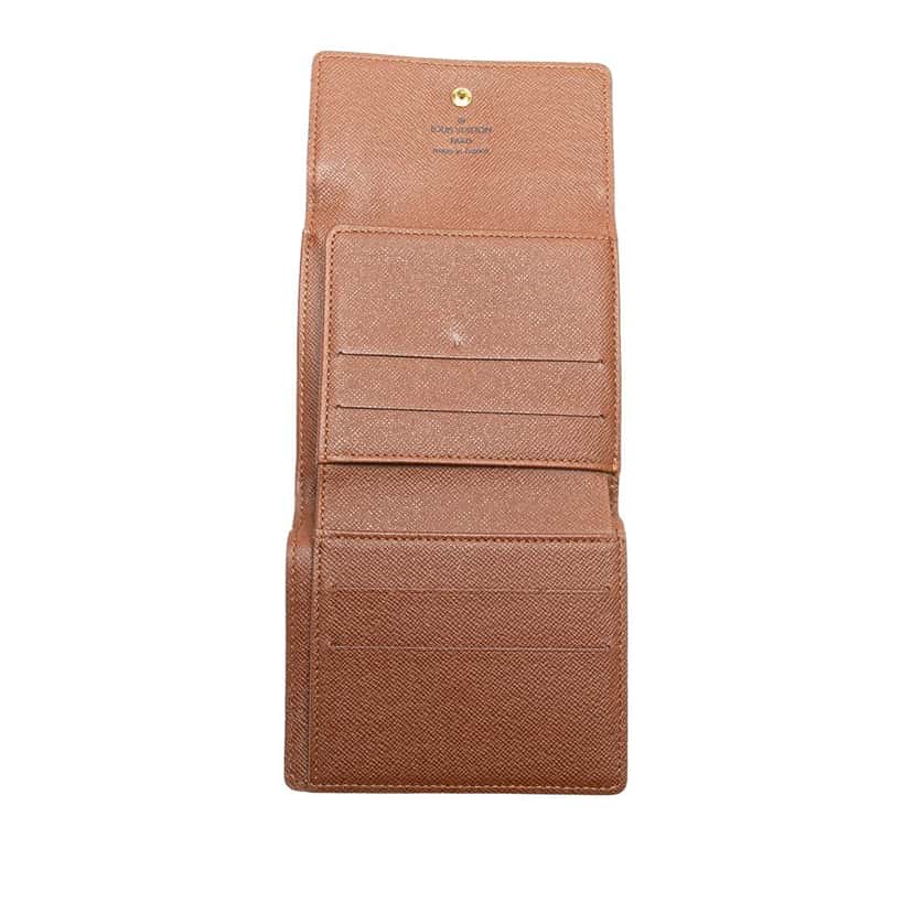 Louis Vuitton Monogram Portefeuille Elise Wallet Brown Canvas Good condition - Model View