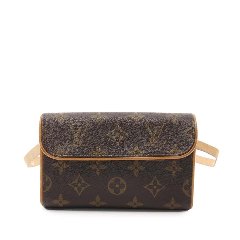 Louis Vuitton Monogram Pochette Florentine Brown Canvas Good condition - Front View