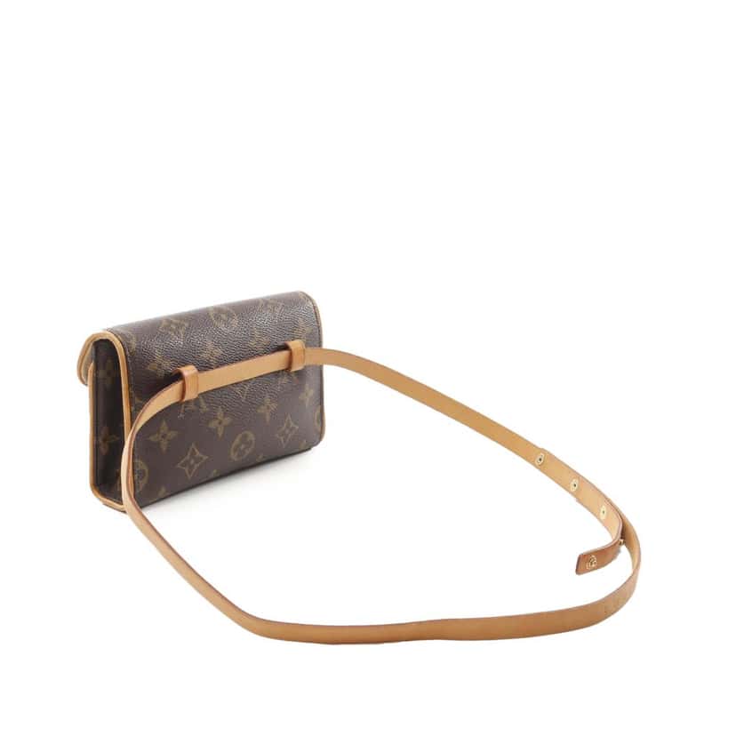 Louis Vuitton Monogram Pochette Florentine Brown Canvas Good condition - Back View