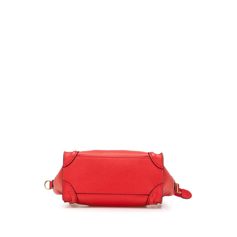 Celine Nano Leather Luggage Tote Red Leather Very good condition - Inside View