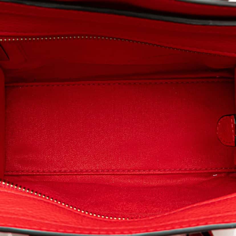 Celine Nano Leather Luggage Tote Red Leather Very good condition - Model View