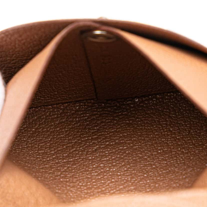 Hermès Chevre Mysore Bastia Coin Pouch Brown Leather Good condition - Model View