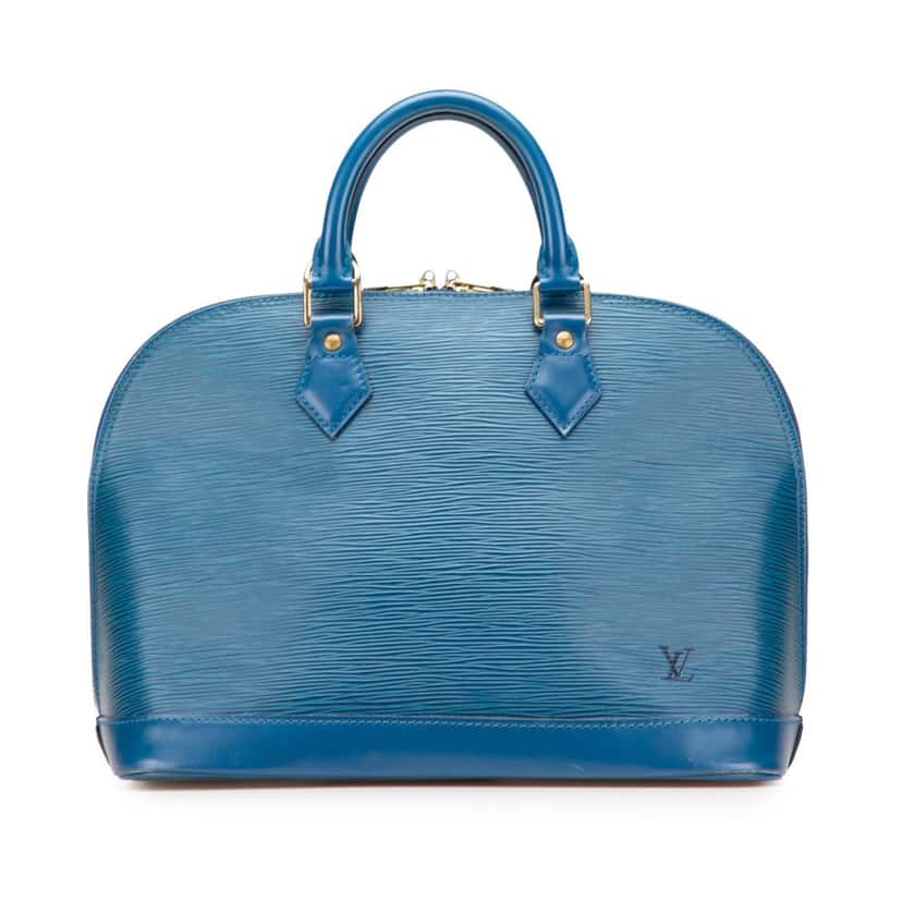 Louis Vuitton Epi Alma PM Blue Leather Good condition - Front View