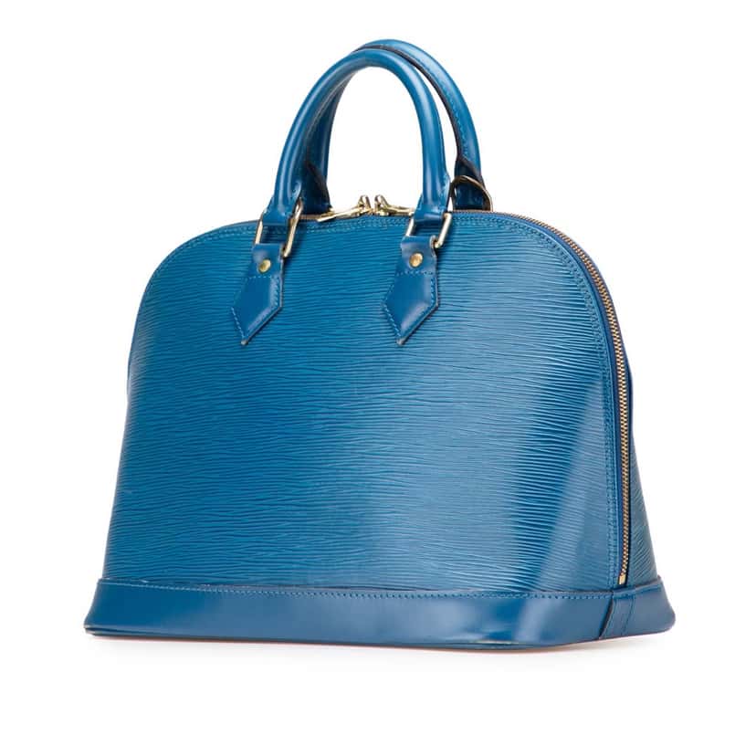 Louis Vuitton Epi Alma PM Blue Leather Good condition - Back View