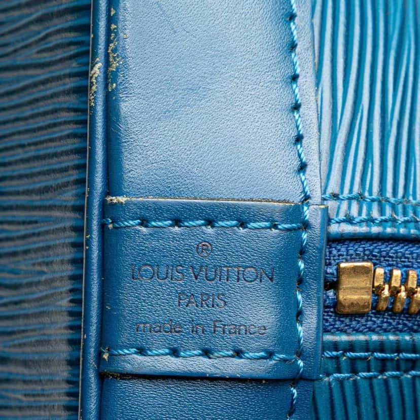 Louis Vuitton Epi Alma PM Blue Leather Good condition - Box View