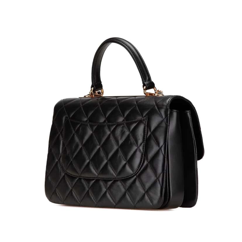 Chanel Medium Lambskin Trendy CC Flap Black Leather Good condition - Back View