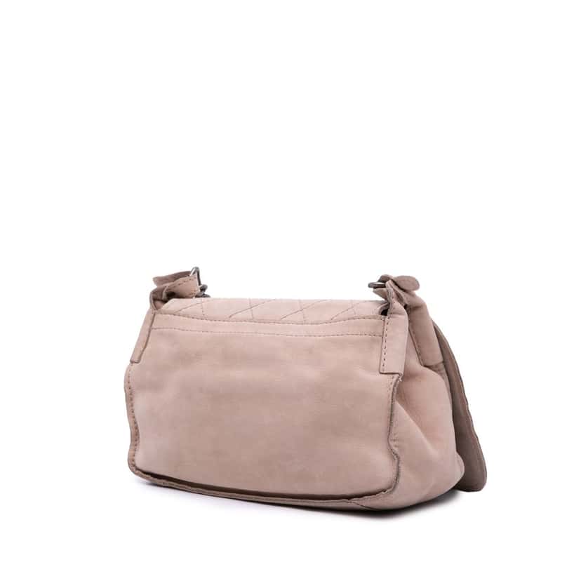 Chanel Calfskin Stitched Highlander Messenger Bag Brown Leather Good condition - Back View