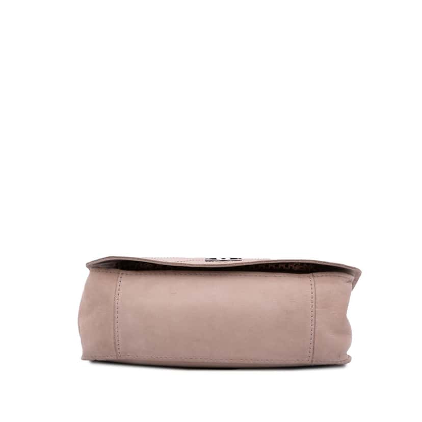 Chanel Calfskin Stitched Highlander Messenger Bag Brown Leather Good condition - Inside View