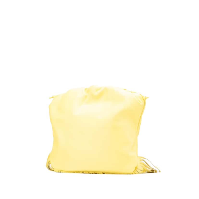 Bottega Veneta Nappa The Fringe Pouch Yellow Leather Good condition - Back View