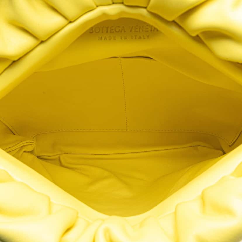 Bottega Veneta Nappa The Fringe Pouch Yellow Leather Good condition - Model View