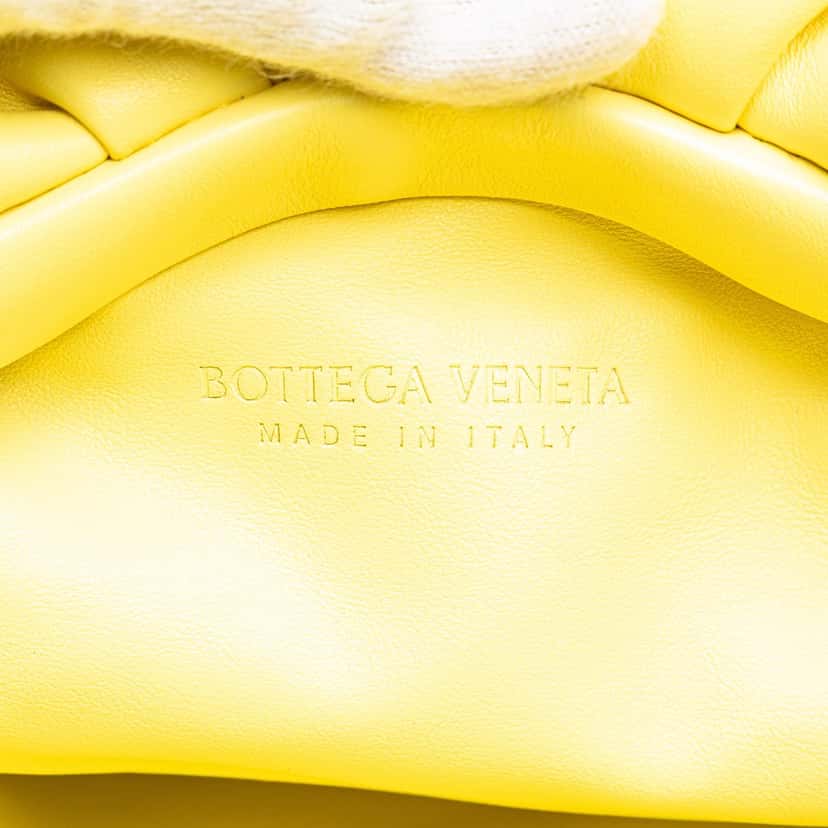 Bottega Veneta Nappa The Fringe Pouch Yellow Leather Good condition - Box View