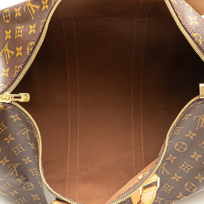 Louis Vuitton Monogram Keepall Bandouliere 50 Brown Canvas Good condition - Model View
