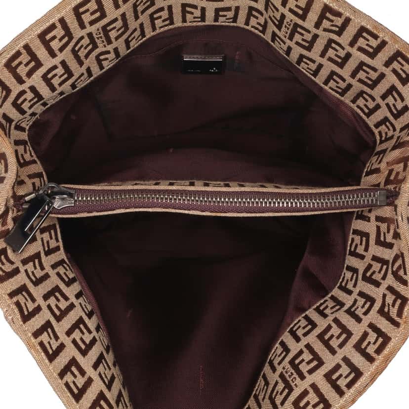 Fendi Zucchino Canvas Tote Brown Canvas Good condition - Model View
