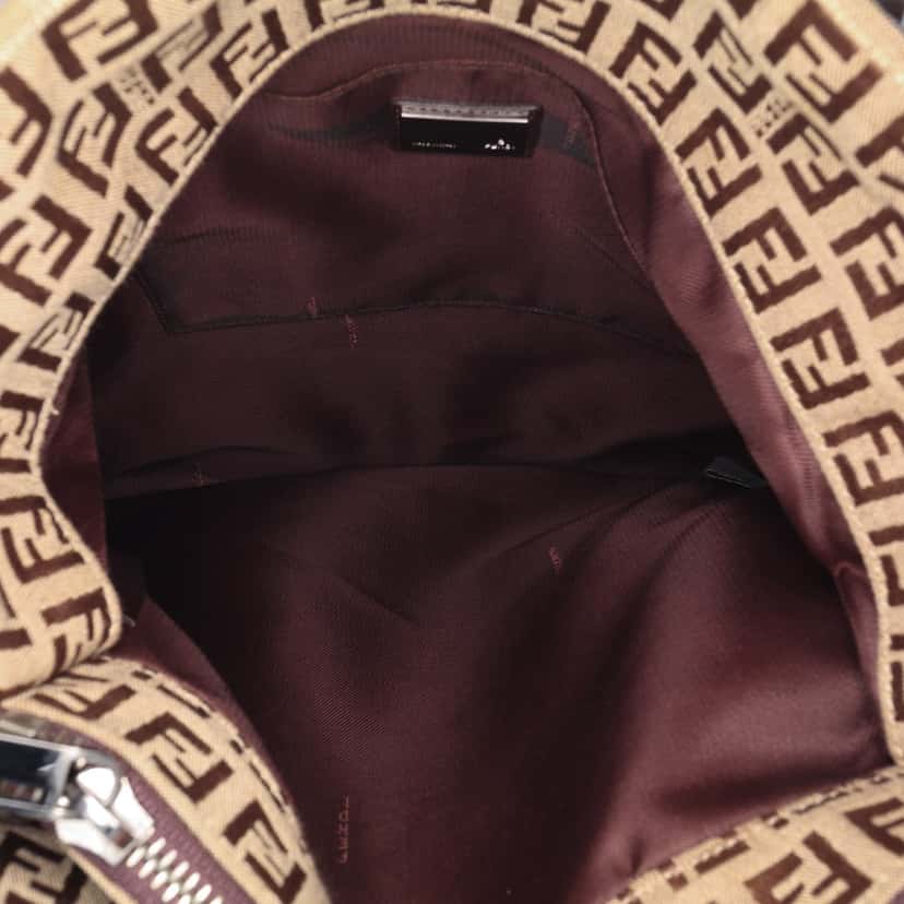 Fendi Zucchino Canvas Tote Brown Canvas Good condition - Box View