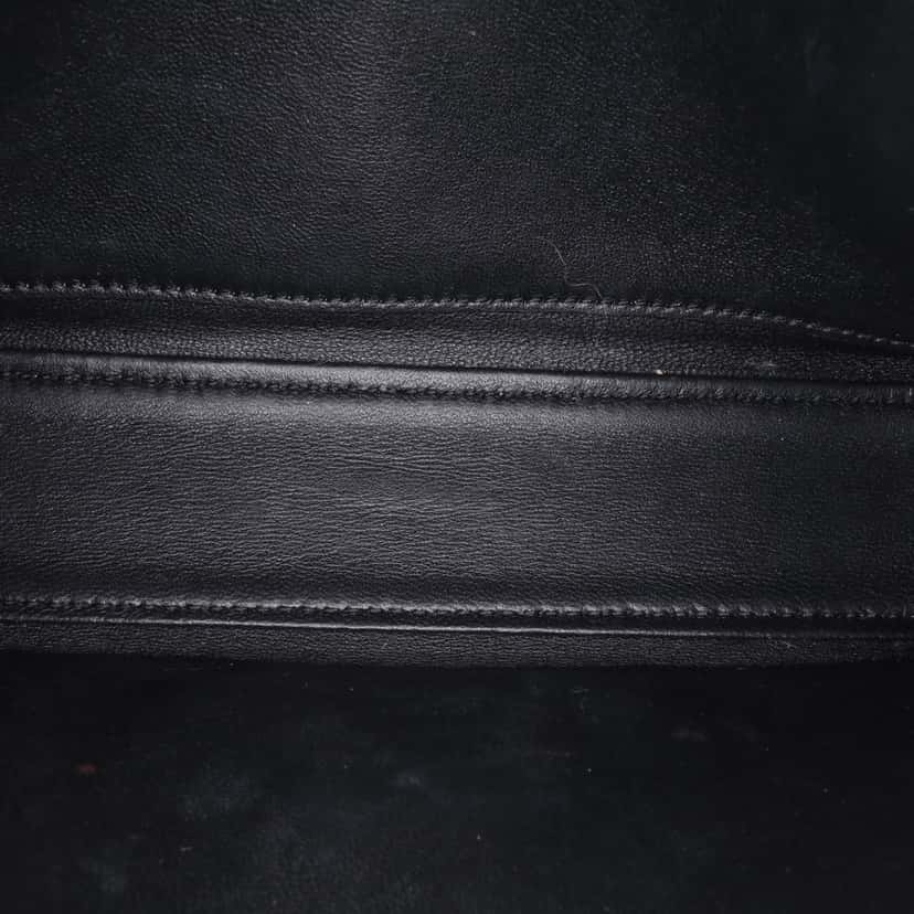 Celine Shiny Calfskin Claude Shoulder Bag Black Leather Good condition - Model View