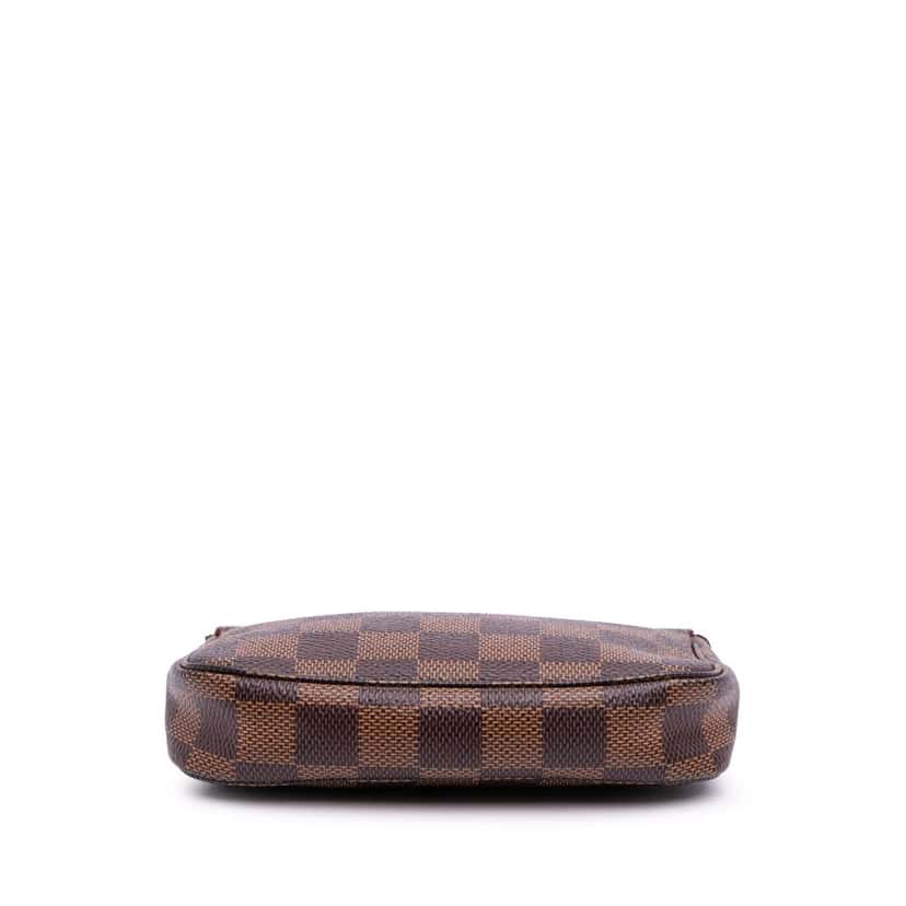Louis Vuitton Damier Ebene Mini Pochette Accessoires Brown Canvas Good condition - Inside View