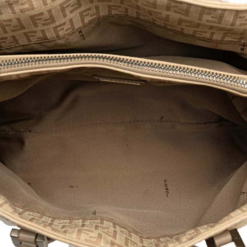 Fendi Zucchino Canvas Tote Brown Canvas Good condition - Model View