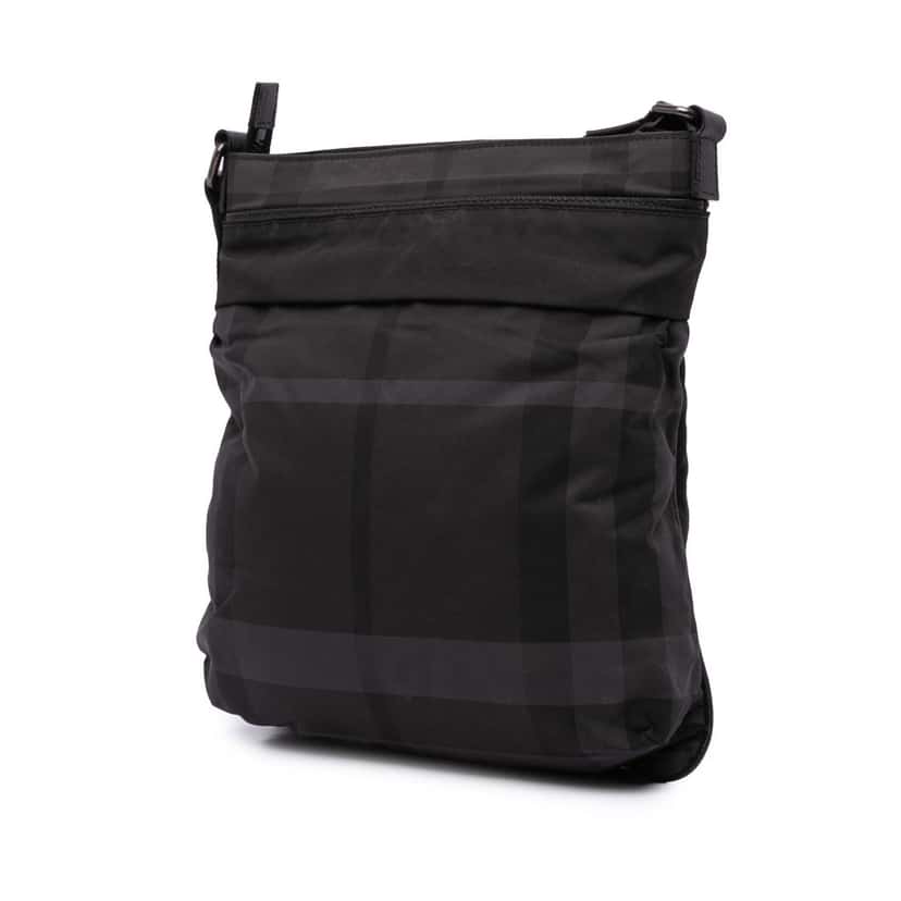 Burberry Smoke Check Nylon Crossbody Grey Good condition - Back View