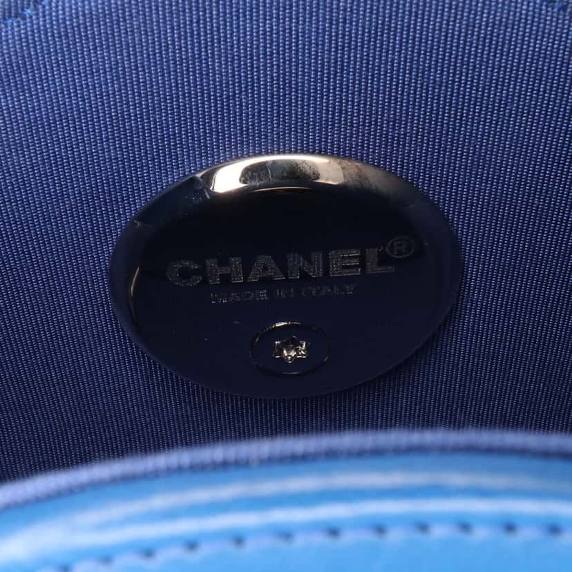 Chanel Lambskin Evening In The Air Crossbody Blue Leather Good condition - Box View