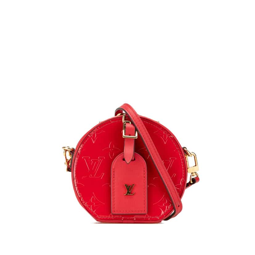 Louis Vuitton Monogram Vernis Mini Boite Chapeau Souple Red Leather Good condition - Front View
