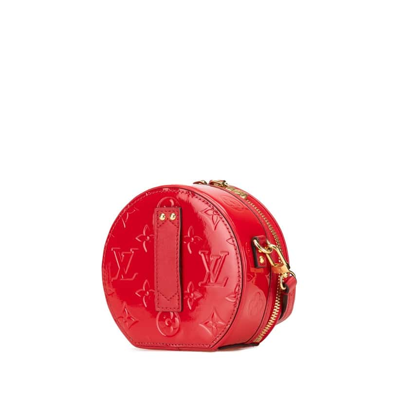 Louis Vuitton Monogram Vernis Mini Boite Chapeau Souple Red Leather Good condition - Back View