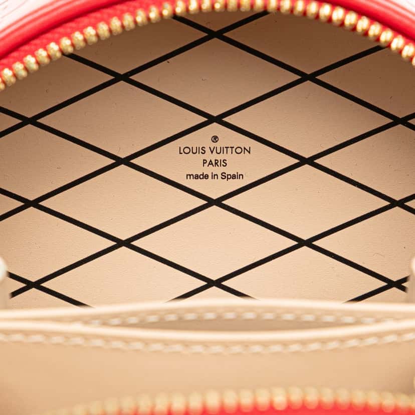 Louis Vuitton Monogram Vernis Mini Boite Chapeau Souple Red Leather Good condition - Box View