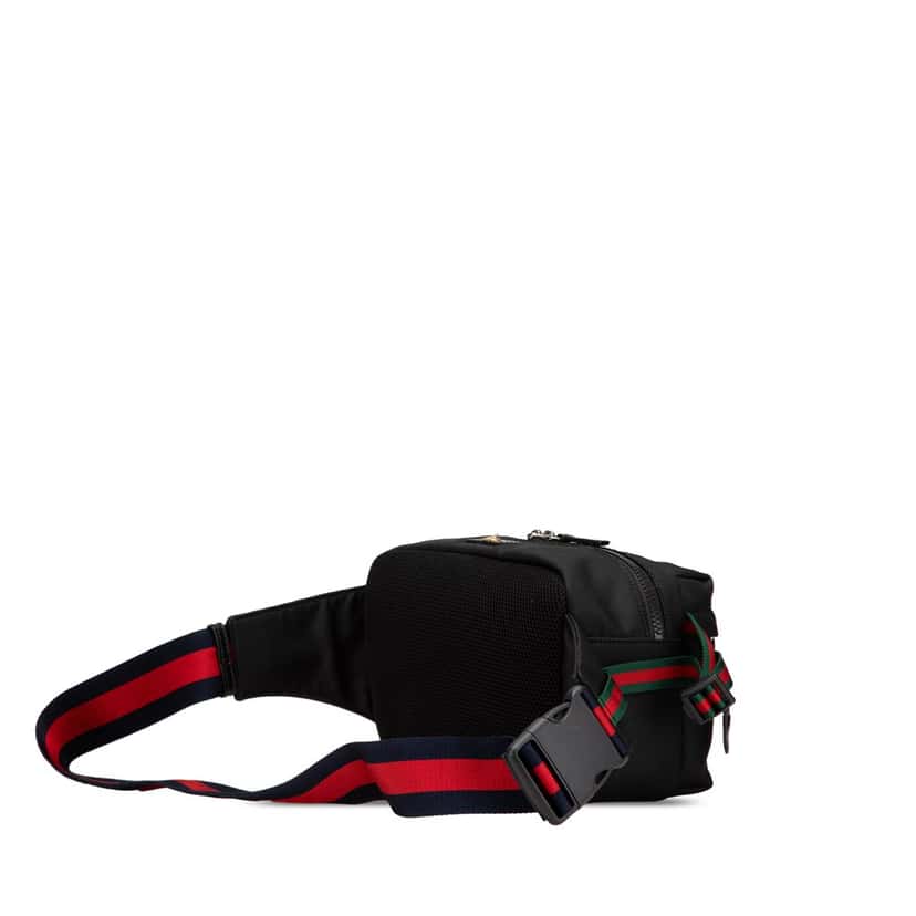 Gucci Techno Canvas Web L Aveugle Par Amour Embroidered Belt Bag Black Canvas Very good condition - Back View