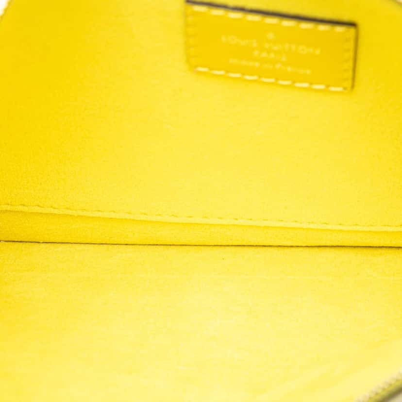 Louis Vuitton Epi Neverfull Pouch Yellow Leather Good condition - Model View