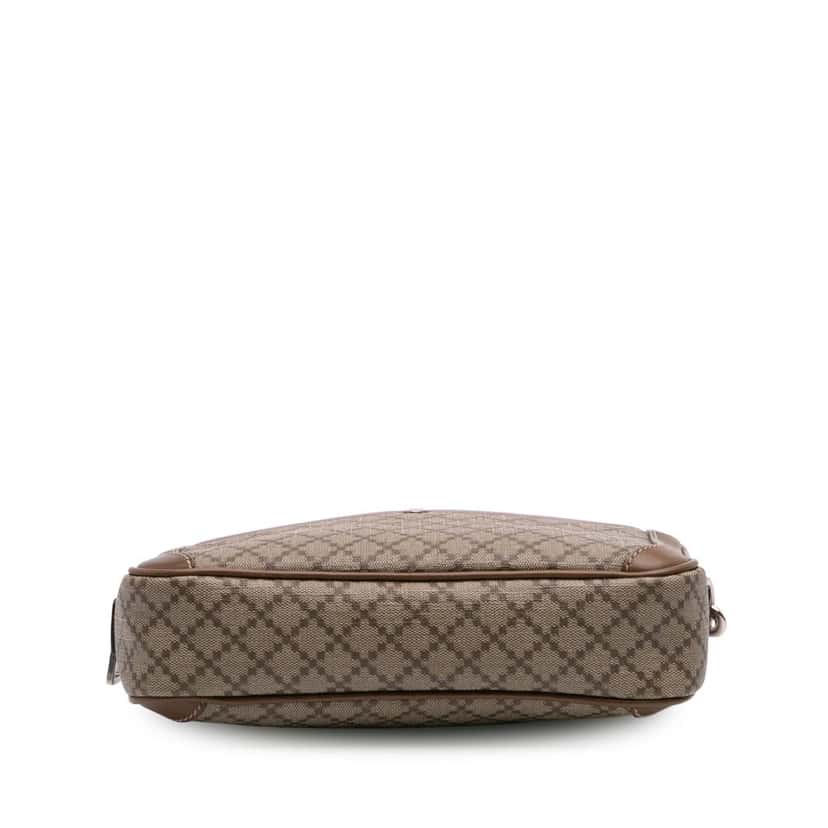 Gucci Diamante Coated Canvas Clutch Brown Canvas Fair condition - Inside View