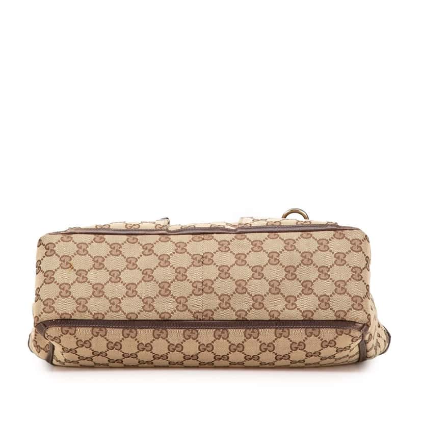 Gucci GG Canvas Abbey D Ring Pocket Tote Brown Canvas Fair condition - Inside View
