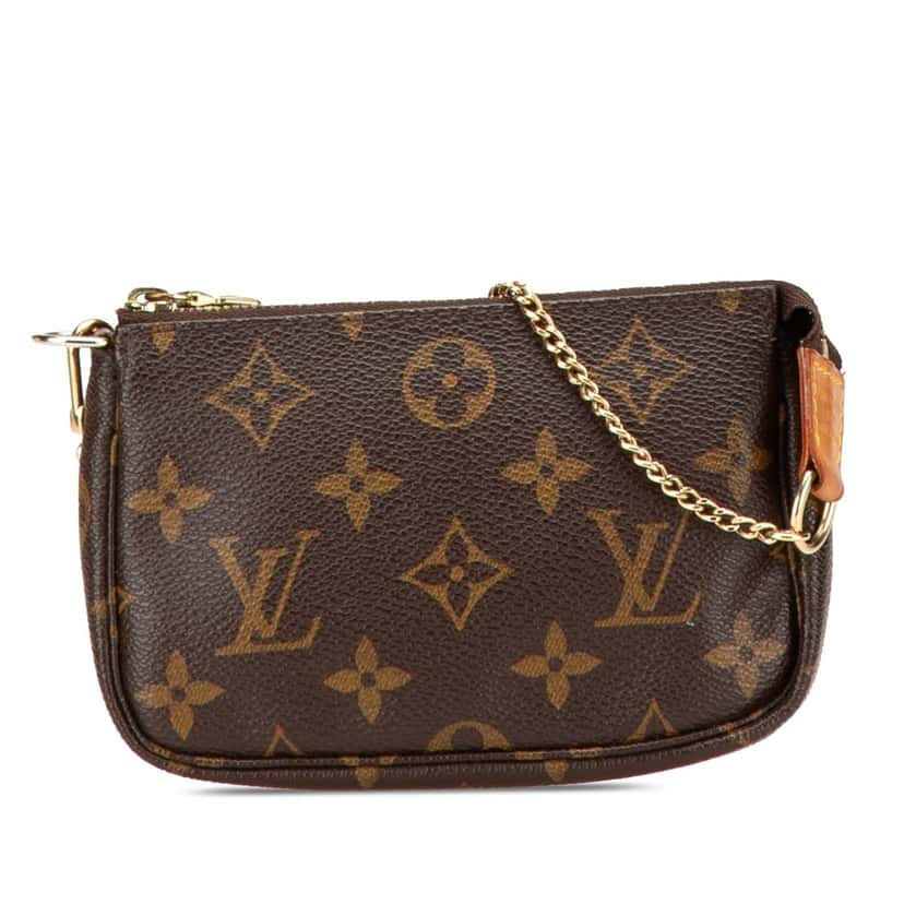Louis Vuitton Monogram Mini Pochette Accessoires Brown Canvas Good condition - Front View