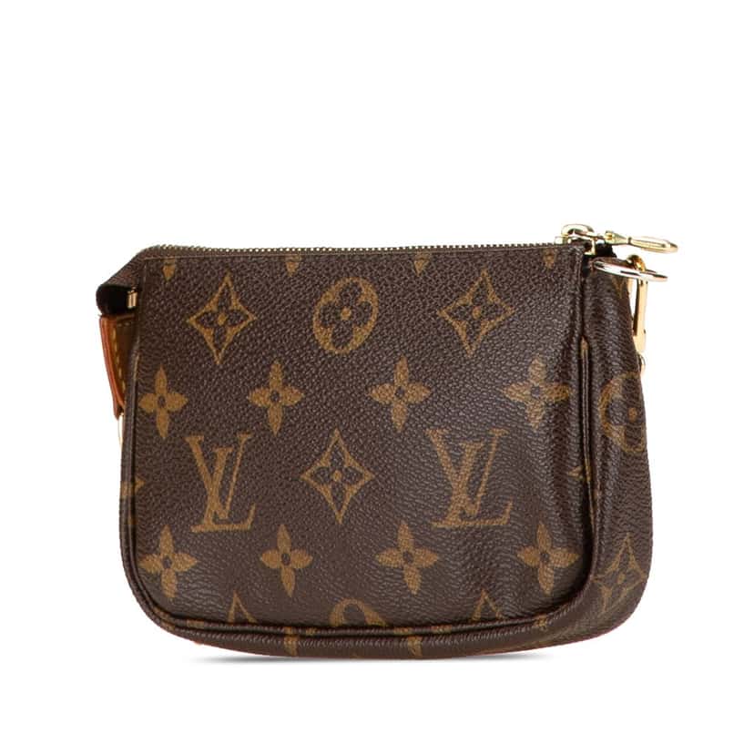 Louis Vuitton Monogram Mini Pochette Accessoires Brown Canvas Good condition - Back View