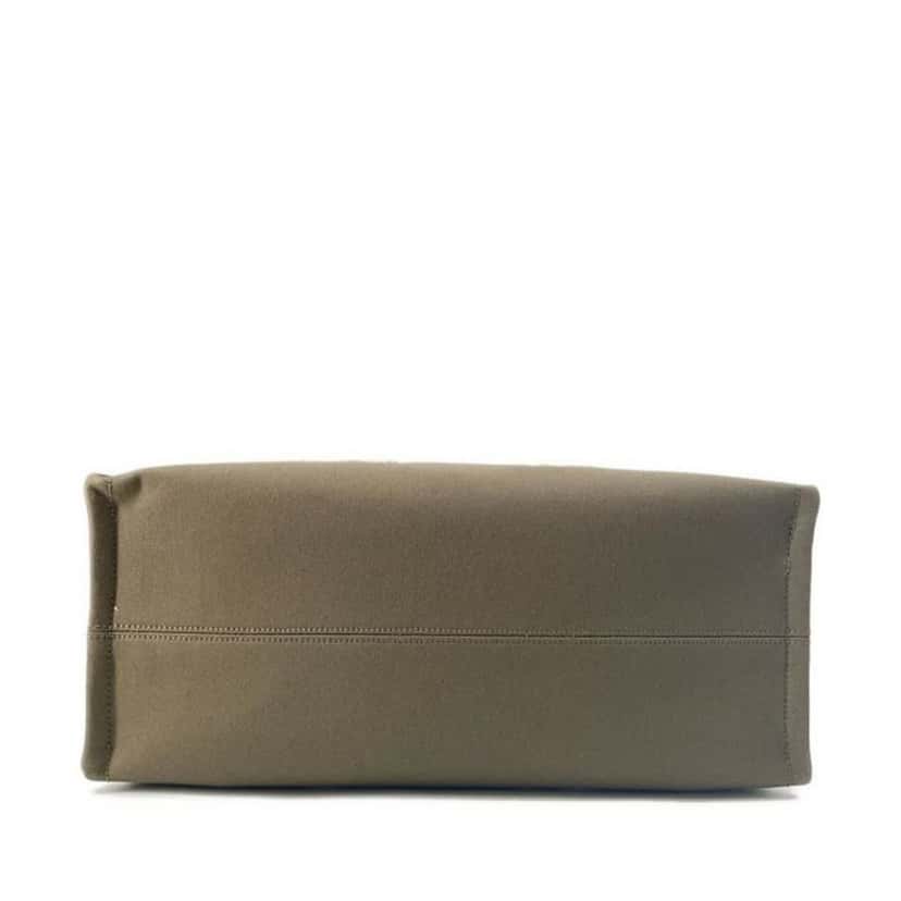 Celine Large Canvas Triomphe Cabas Thais Tote Green Canvas Good condition - Inside View