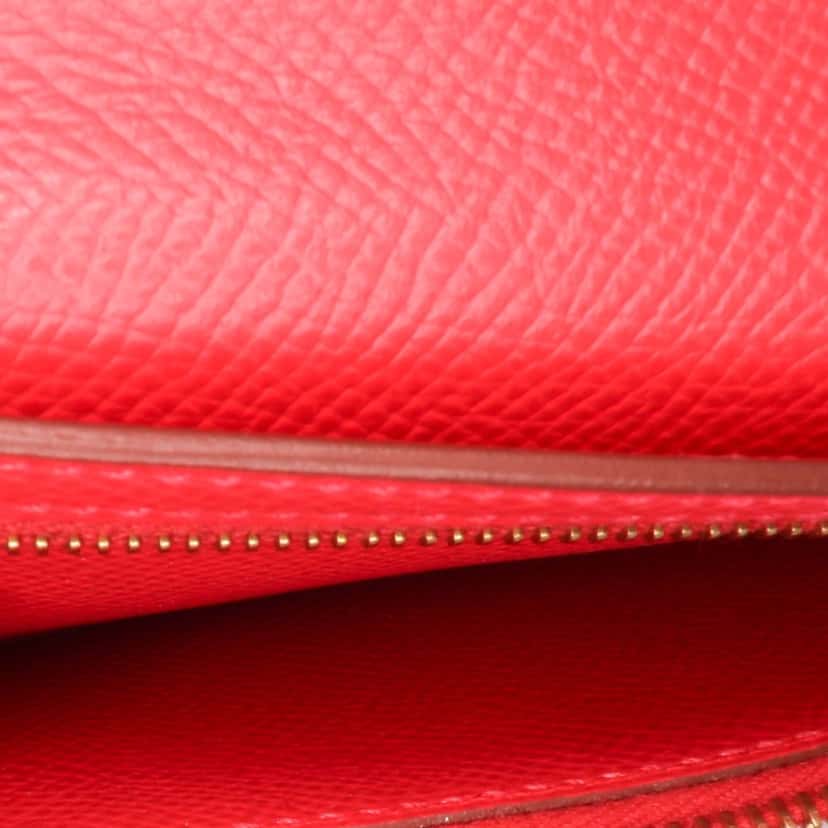 Hermès Epsom Bearn Wallet Red Leather Good condition - Box View