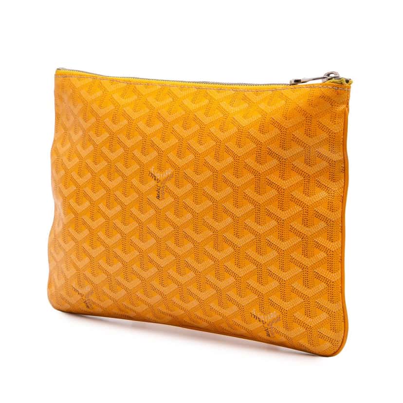 Goyard Goyardine Senat MM Yellow Canvas Good condition - Back View