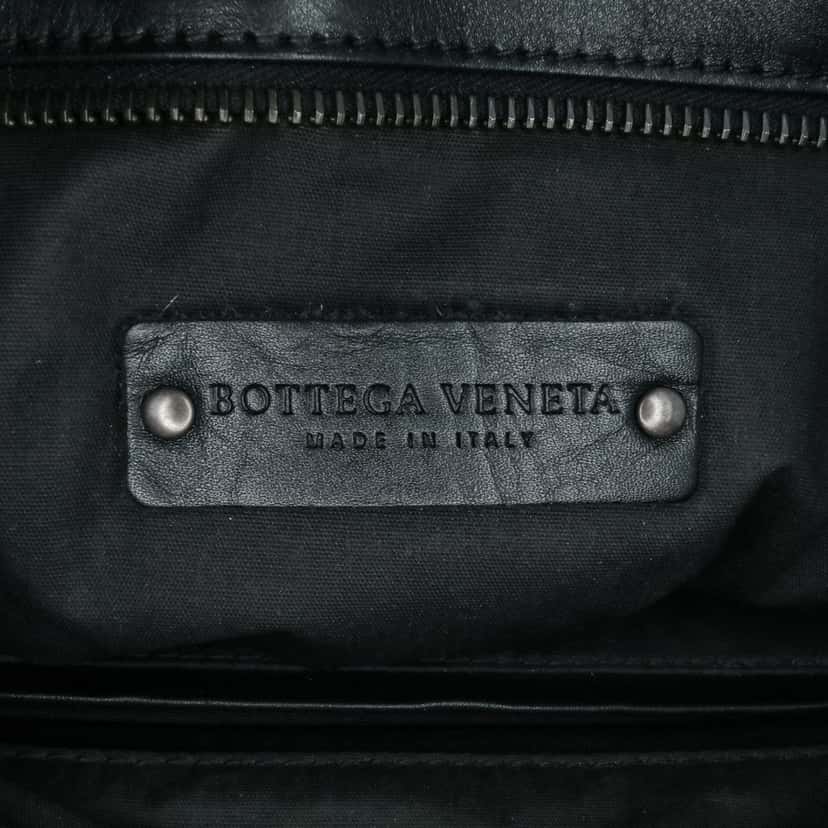 Bottega Veneta Leather Intrecciato Crossbody Black Leather Good condition - Box View