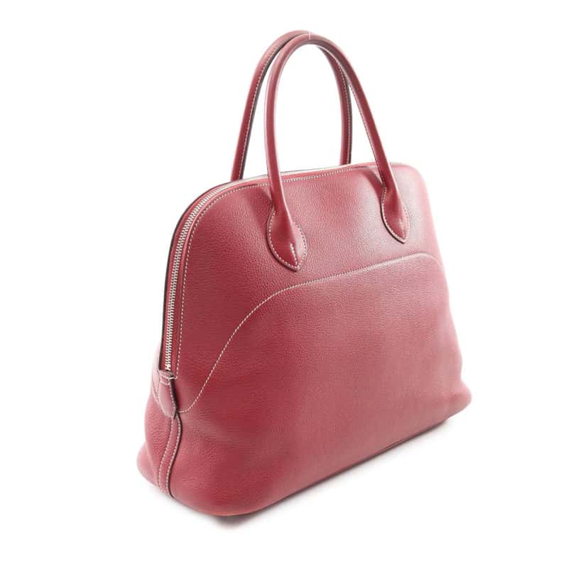 Hermès Clemence Bolide Relax 35 Red Leather Good condition - Back View